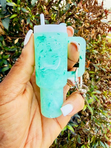 3D Printed Mini Tumbler Keychain With Straw - Etsy
