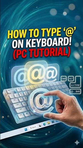 How to Type the @ Symbol on PC!