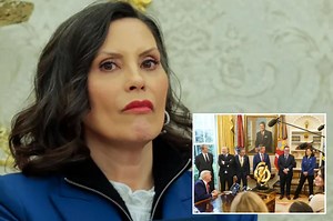 Michigan Gov. Gretchen Whitmer mocked for hiding face from cameras in Oval Office before Trump meeting