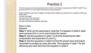A closed-cycle gas turbine plant, operating between maximum and... | Filo