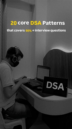 20 DSA Patterns That Cover 90% Interview Questions | Crack Coding Interviews Fast #dsa #algorithms
