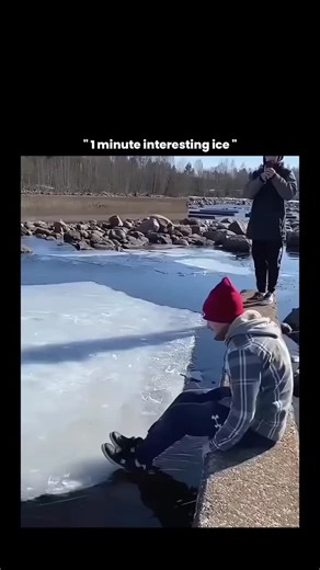 Filmy shot 🪧 on Instagram: "This video highlights the hidden danger of frozen water bodies and the science behind why ice can suddenly fail without warning. Ice thickness is never uniform—areas near shorelines, flowing water, rocks, or submerged objects freeze unevenly because moving water transfers heat faster and prevents solid ice formation. Clear blue or black ice is usually stronger than white or cloudy ice, which contains trapped air and snow, reducing its load-bearing capacity by up to 5