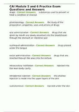 CAI Module 5 and 6 Practice Exam Questions and Answerspdf