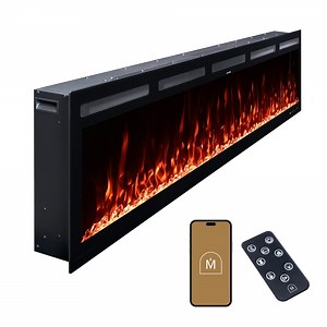 Modern Ember Vibrance 72 Inch Smart Linear Electric Fireplace Insert - Works with Wi-Fi App