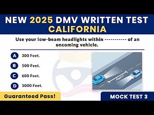 2026 CA Drivers Test | DMV Written Exam Practice | California Driving Test 2026 Handbook | Test 3