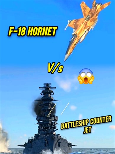 Battleship Counter Using F-18 Jet in War Thunder