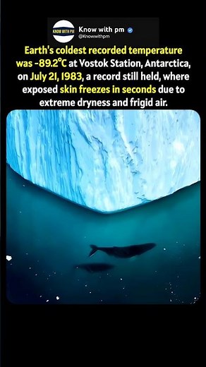 Earth’s coldest temperature ever 🥶