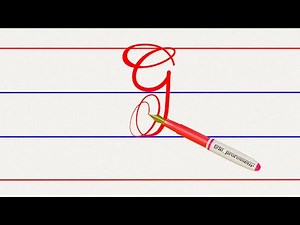 How to write english capital letter G in cursive writing