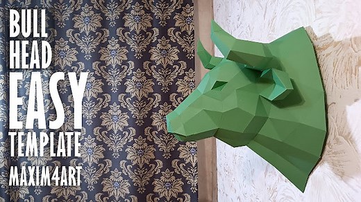 Create Your Own 3D Bull Head Papercraft – A DIY Guide by Maxim4art - paper hOles