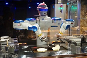 This robot chef wants to know how you like your pancakes
