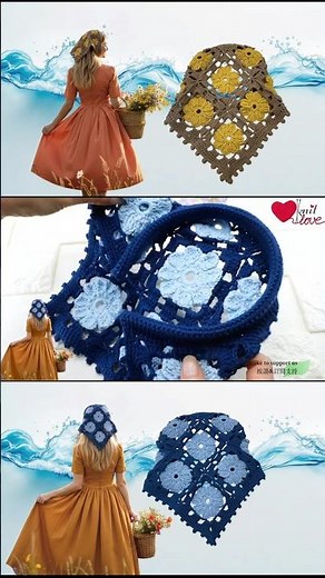 Headscarf/DIY/Craft/Homemade/Handmade/How to Knit/How to Crochet/Gift/Lady/Fashion/Accessory
