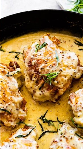Creamy Mustard Chicken Thighs | Cucina by Elena