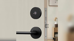 Smart Hotel Keyless Access Free Lock Kit with Stainless Steel Handle for Wood or Aluminum Door Split Handle Design