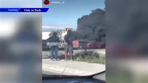 Crews put out boat fire near Opa-locka warehouse - WSVN 7News | Miami News, Weather, Sports | Fort Lauderdale