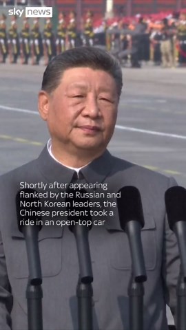 Highlights from China's show of military might