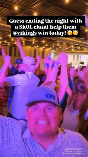 6.7K views · 20 reactions | Guess ending the wedding last night for Braydon and Melody in MN with a Minnesota Vikings SKOL chant helped them get that W today! 拾拾 | Jason Yoshino | Facebook