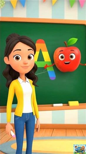 A for Apple🍎 Ai animated video Alphabet Series #aivideo #aicartoon