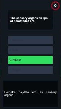 Nematode Anatomy & Systems Quiz