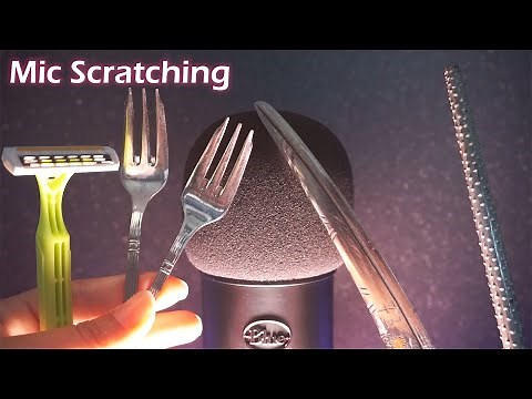 ASMR Mic Scratching with Sharp Objects (Brain Tingles) - No Talking