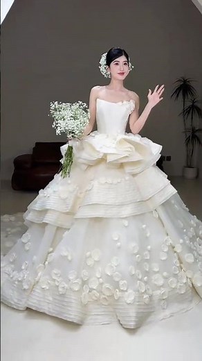 ✨Elegant Bridal Look | Stunning White Wedding Gown | Princess Style Bride 2025✨