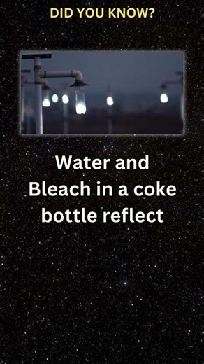 Water and Bleach creates a 55-watt light bulb