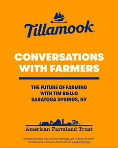 In the next 15 years, 370 million acres of farmland will change hands (source: American Farmland Trust). Hear from Tim Biello of Featherbed Lane Farm CSA in upstate New York about what the future of farming should look like and how you can help. Read more here: https://allforfarmers.com/story/future-of-farming | Tillamook County Creamery Association