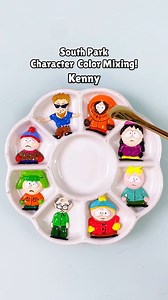 23K views · 119 reactions | Which character is your fav? Color mixing 8 iconic South Park characters—including Eric Cartman, Kyle, Stan, Kenny, Butters, Wendy, PC Principle, and Mr. Garrison! oddly satisfying ASMR | Dalton James | Facebook