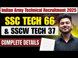 SSC Tech 66 & SSCW Tech 37 Notification Out | Indian Army Recruitment Full Details!