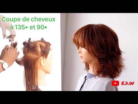 Tutorial // Comment Couper les cheveux en dégradé (étagé)Coupe à 135 ° et 90°