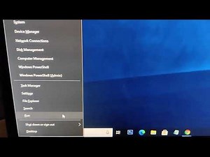 how to open hidden menu in Windows 10