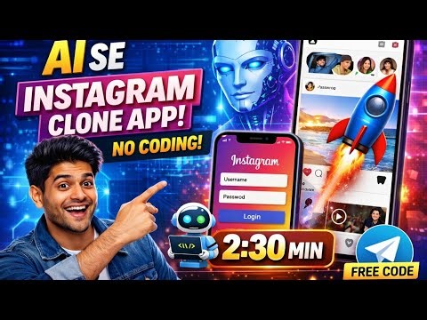 AI Se Instagram Clone App Kaise Banaye 😱 | No Coding | Full App in 2:30 Minutes 🚀