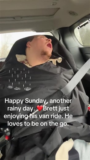 Rainy ban ride #myson #disabilitytiktoker #fy #love