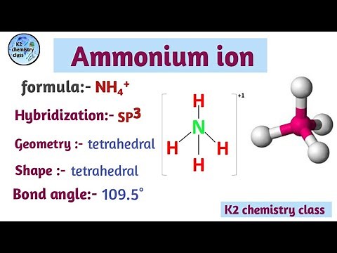 Bond angle, molecular geometry of Ammonium ion (NH₄⁺) , by khushboo yadav
