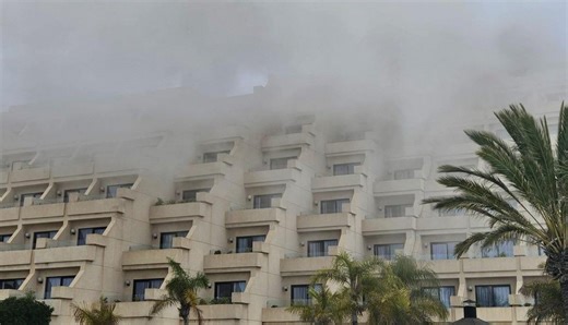 Scare in a hotel in Costa Teguise after a fire originated due to some maintenance works
