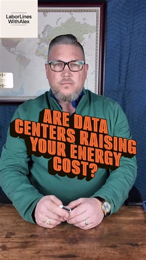 Alex Porter on Instagram: "Data centers are expanding rapidly across the U.S., bringing heavy demands on electricity and water systems. This episode explains how those costs often get shifted onto working people through higher utility bills, weaker local control, and infrastructure strain while the benefits flow upward. #LaborLinesWithAlex #DataCenter #UtilityBills #CostOfLiving #Infrastructure"