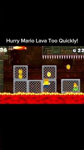 Hurry Up Mario Lava's Catching You! #mario #nintendo #retrogaming