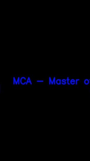 MCA master of computer applications Masters course