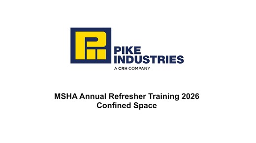 MSHA Annual Refresher Training 2026 - Confined Space