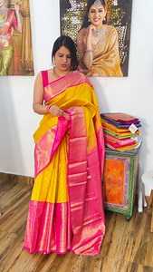 3 comments | A vibrant splash of tradition — this yellow Kanchi Pattu...