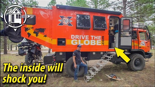 Army truck to tiny home overlander (the inside is gorgeous)!