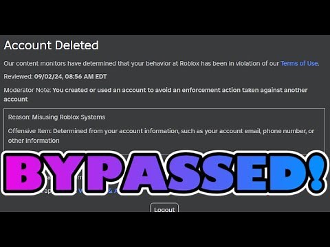 How To BYPASS Roblox Enforcement Bans!