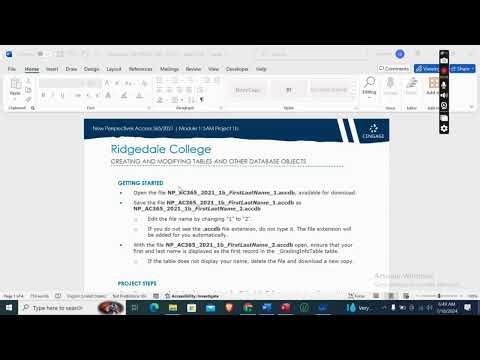 New Perspectives Access 2019 | Module 1: SAM Project 1b Ridgedale College #newperspectives