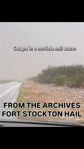 From the Archives: Big hail interrupts a chase south of Fort Stockton, Texas in April 2025. ~Texas Storm Chaser JennyBrownPhotography | Texas Storm Chasers