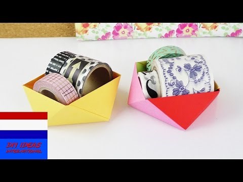 Fold a small container in ORIGAMI style