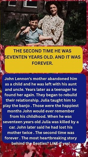John Lennon Perdió a su Madre dos Veces La Primera Vez ella Todavía Estaba Viva