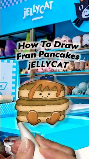 How to Draw Fran Pancakes 🍓✨ (That Jellycat Plush Everyone Is Obsessed With!) #jellycat #shorts
