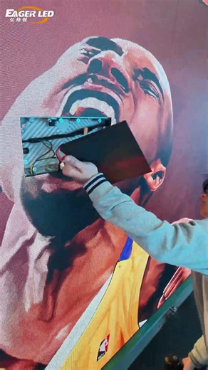 Fixing an LED Screen While “Fixing” Kobe’s Smile 😁 #ledscreen #leddisplay #eagerled #ledmodule