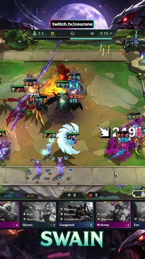 SWAIN 3⭐ = STUN INFINI 🤯 | TFT Set 16 #shorts