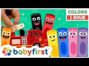 Color Crew - NEW EPISODES! | Toddler Learning Videos | Learn Colors for Kids | 1 Hour | BabyFirst TV