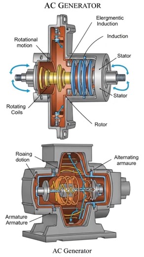 AC Generator #physics #science #shorts